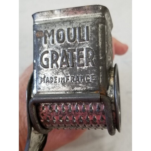 Vintage Mouli cheese /nut grater made in france yellow bakelite handle 40s - Picture 11 of 11
